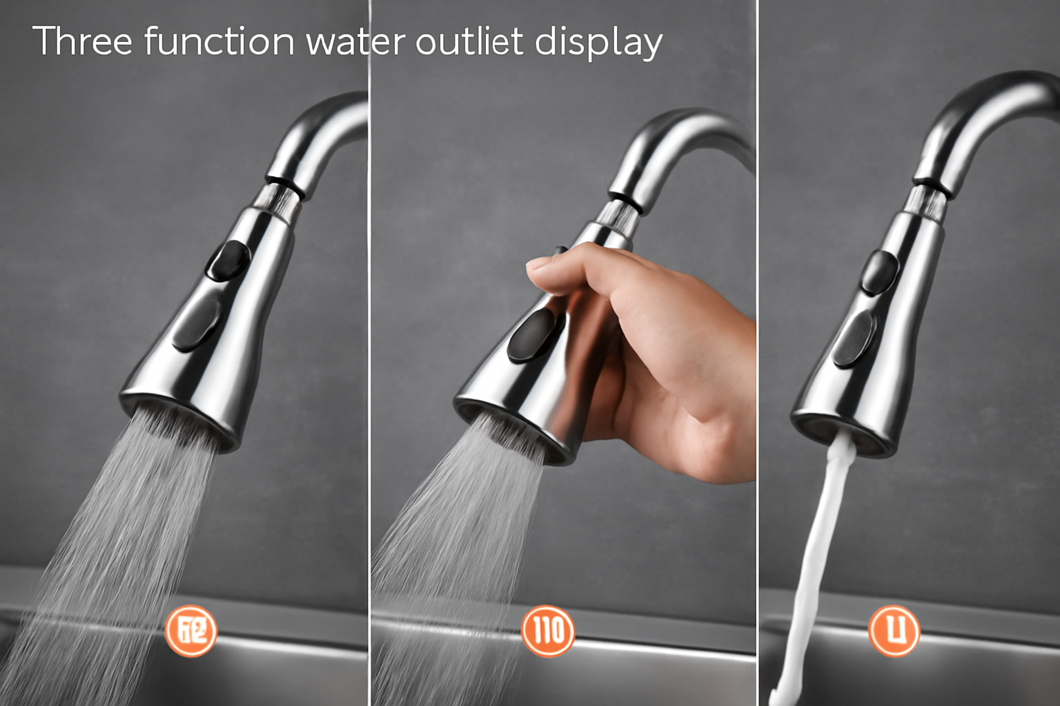 3 Modes Kitchen Sink Faucet