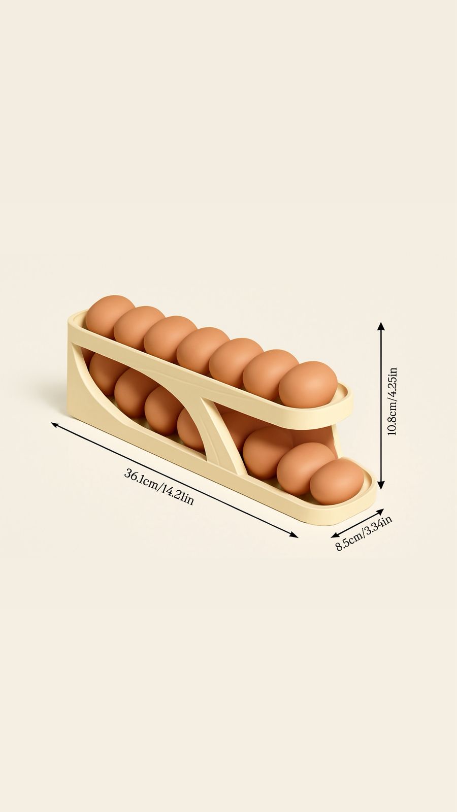 Automatically Rolling Egg Holder Container Display Rack