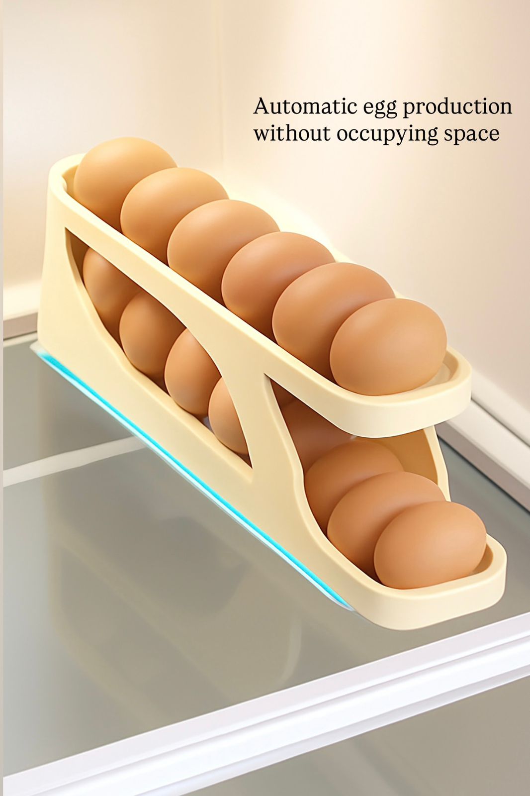 Automatically Rolling Egg Holder Container Display Rack