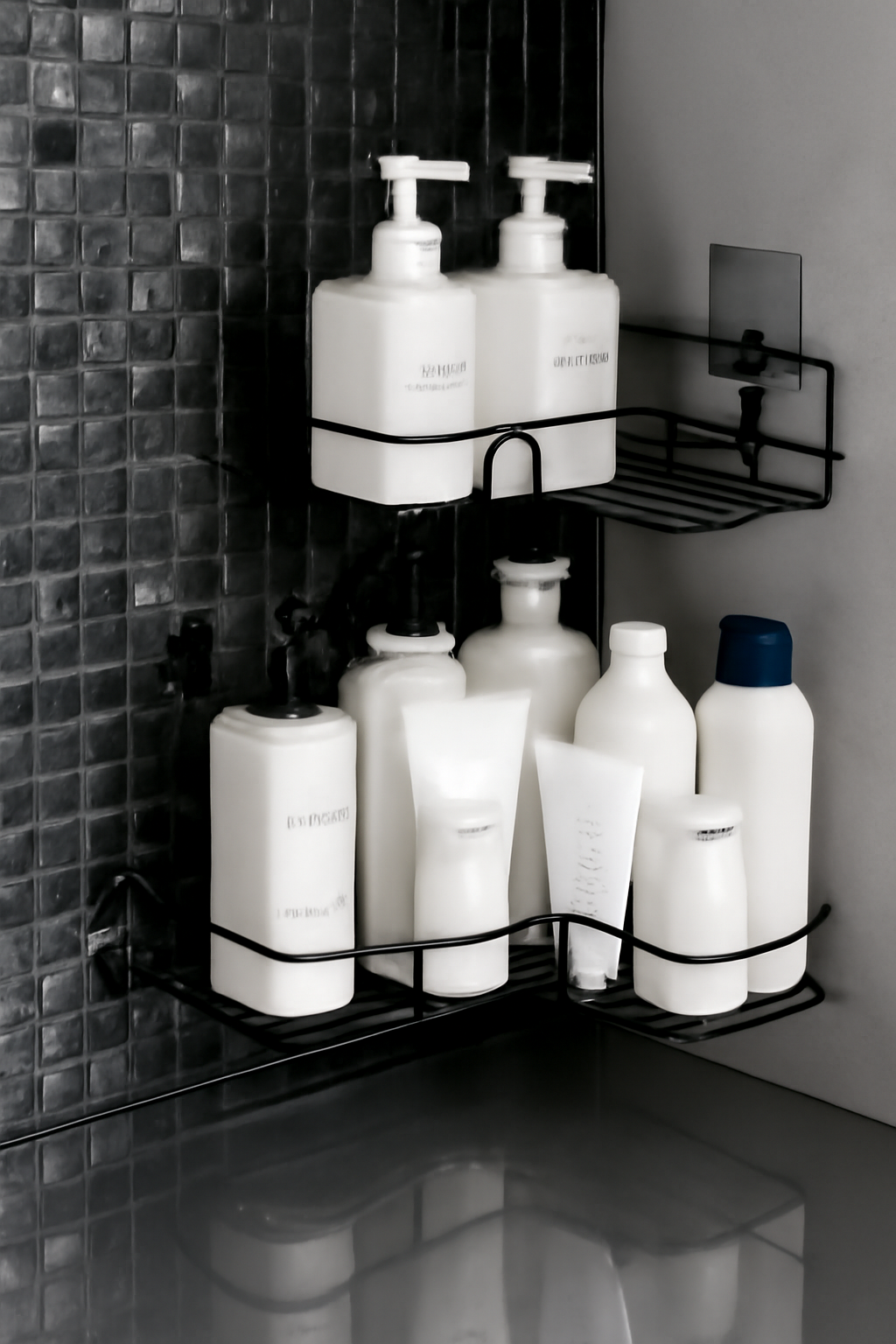 Metal Bathroom Corner Rack Storage Shelves