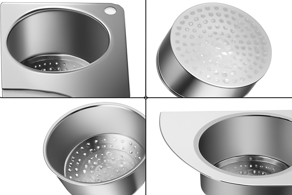 Stainless Steel Swan Drain Basket Sink Strainer