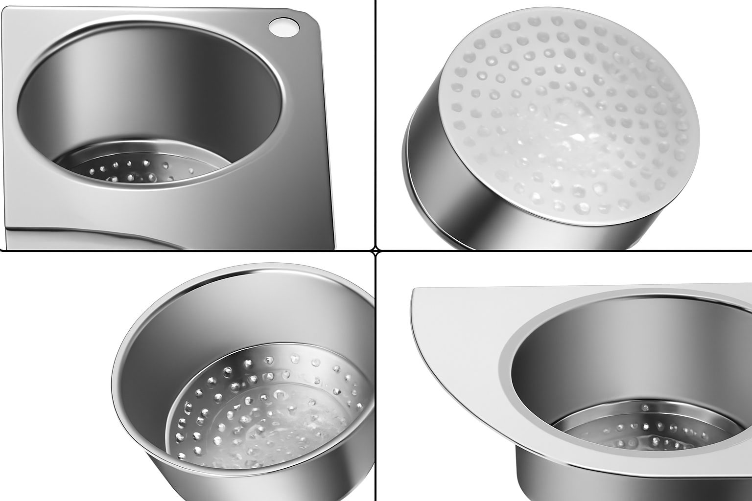 Stainless Steel Swan Drain Basket Sink Strainer